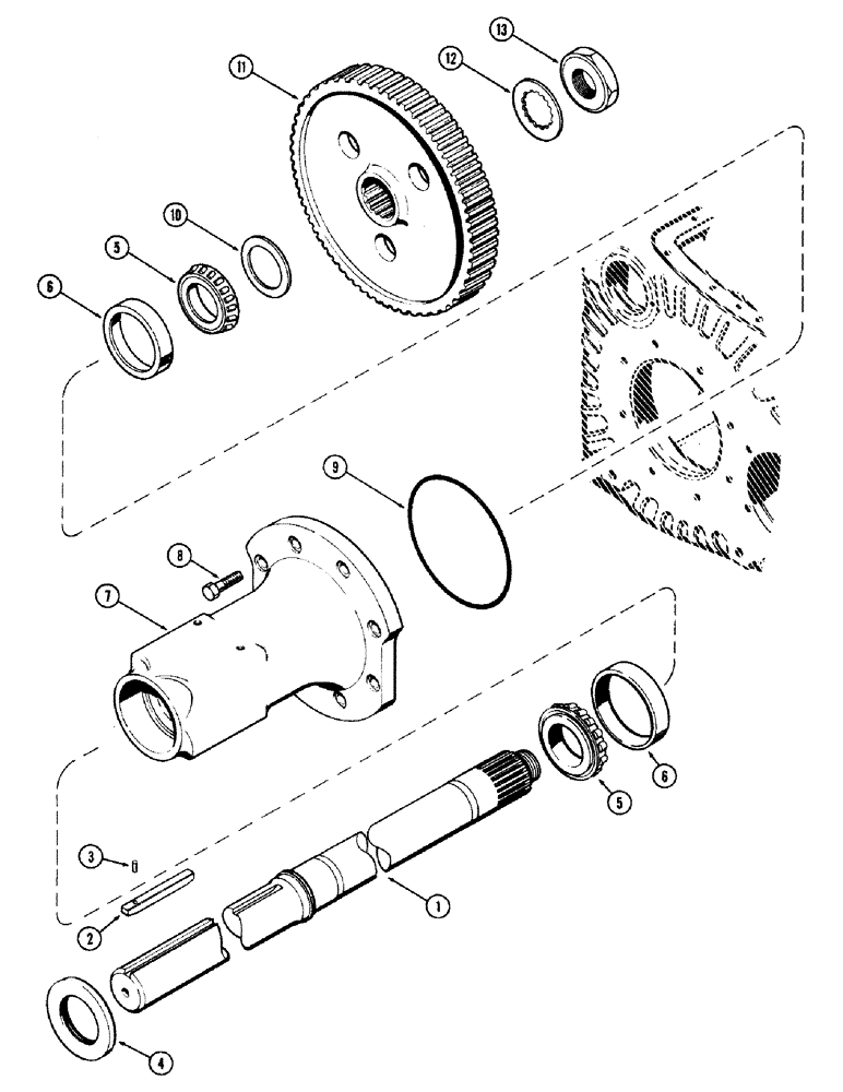 Схема запчастей Case IH 870 - (184) - REAR AXLE, SHORT AXLE (06) - POWER TRAIN