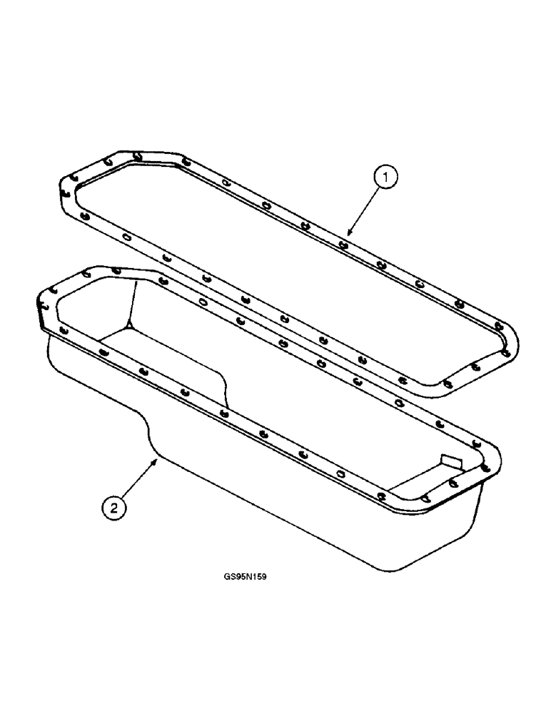 Схема запчастей Case IH D-236 - (4-46) - OIL PAN AND GASKET 