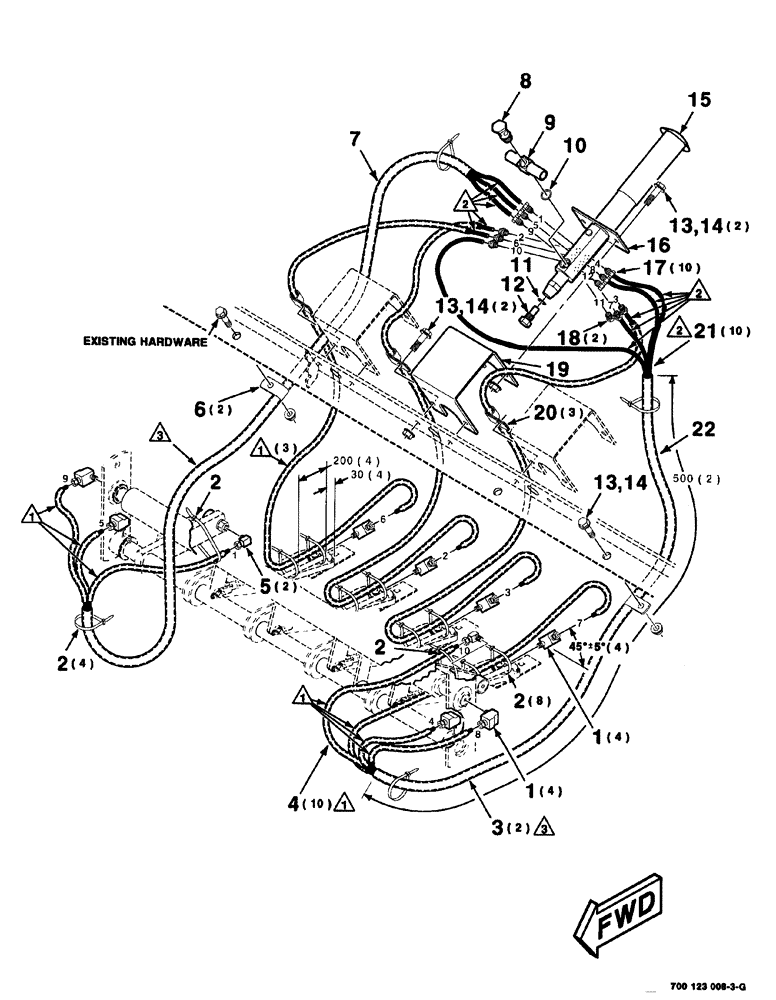 Схема запчастей Case IH 8576 - (06-040) - LUBE PUMP AND LINE ASSEMBLY-TWINE FINGERS (14) - BALE CHAMBER