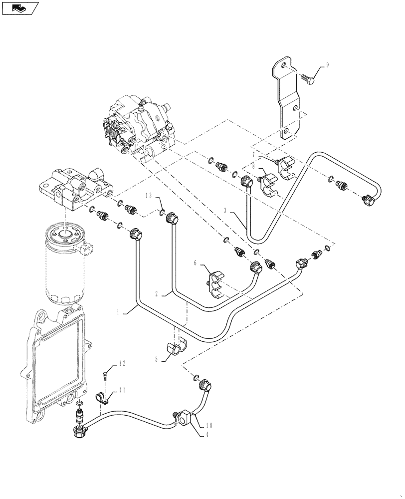 Схема запчастей Case IH 3230 - (10.218.03) - FUEL INJECTION SYSTEM (10) - ENGINE