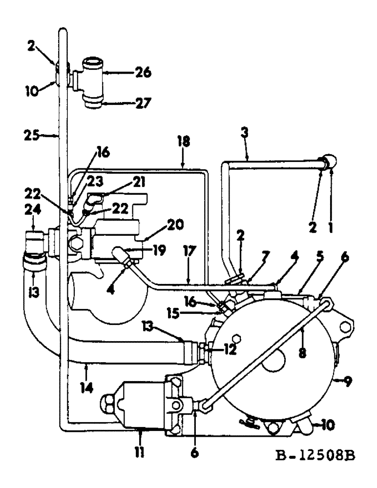 Схема запчастей Case IH C-282 - (C-26) - FUEL PIPES AND CONNECTIONS, LP GAS ENGINES 