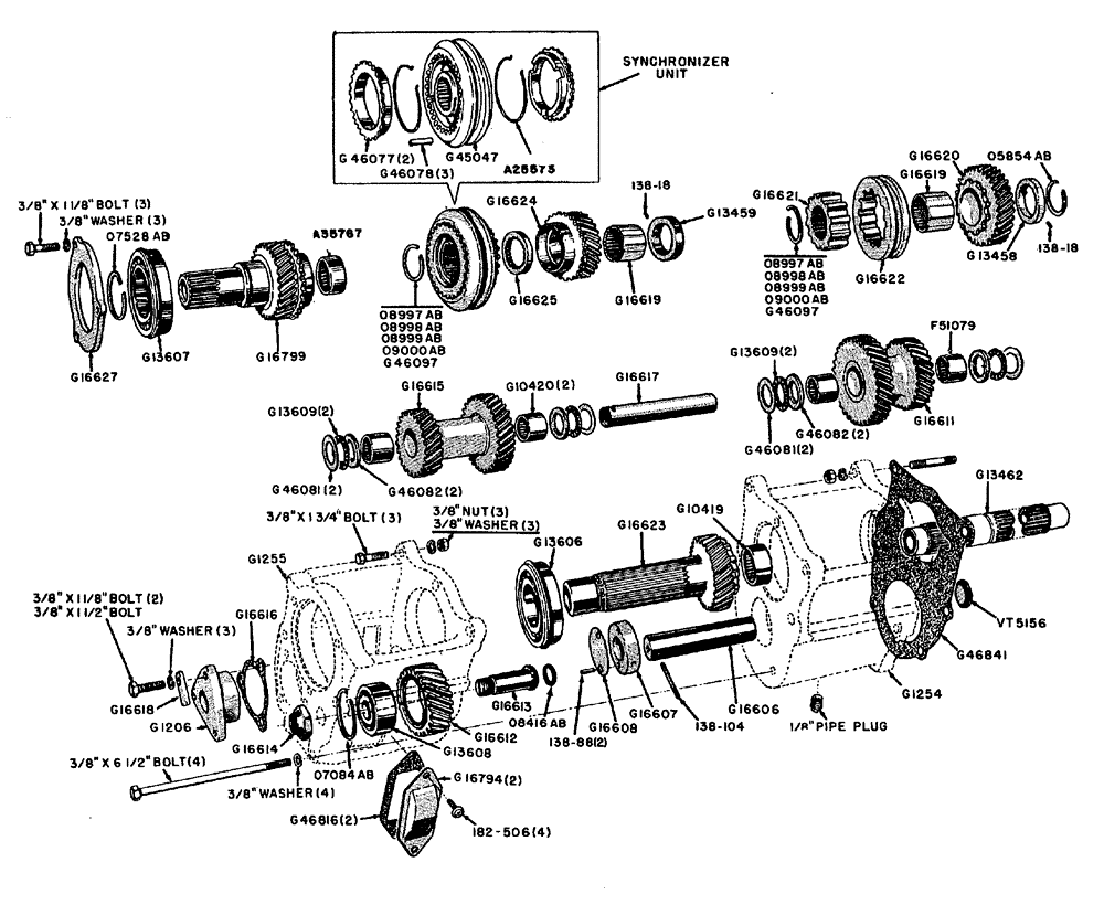 Схема запчастей Case IH 630 - (073) - SHUTTLE AND LOW RANGE UNITS WITH CASE-O-MATIC DRIVE (06) - POWER TRAIN