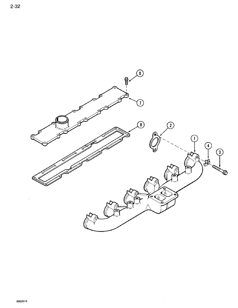 Схема запчастей Case IH 7120 - (2-32) - MANIFOLDS, 6T-830 ENGINE (02) - ENGINE