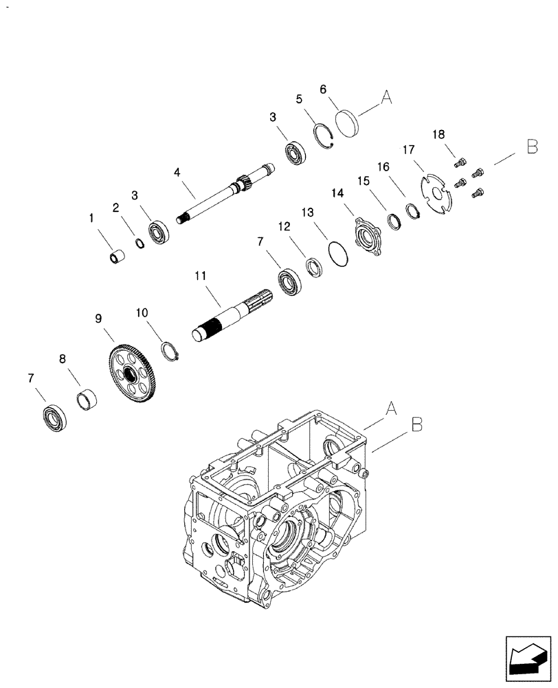 Схема запчастей Case IH FARMALL 35A - (31.201.AG[02]) - PTO DRIVE SHAFT (31) - IMPLEMENT POWER TAKE OFF