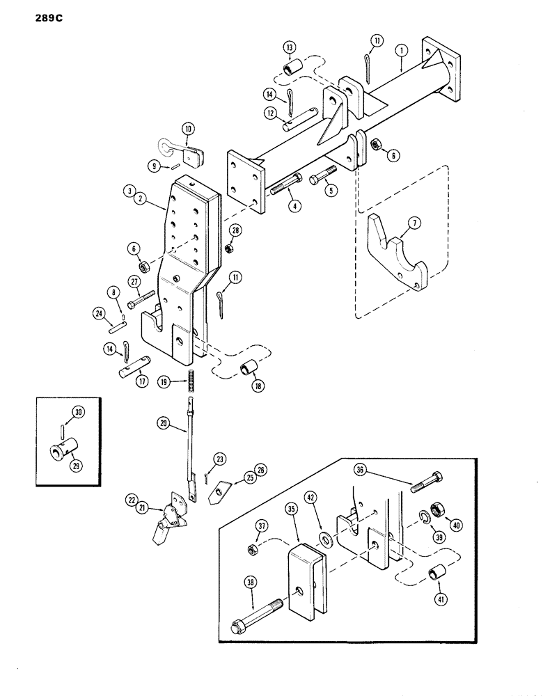 Схема запчастей Case IH 870 - (289C) - QUICK HITCH COUPLER, CATEGORY III AND II (09) - CHASSIS/ATTACHMENTS