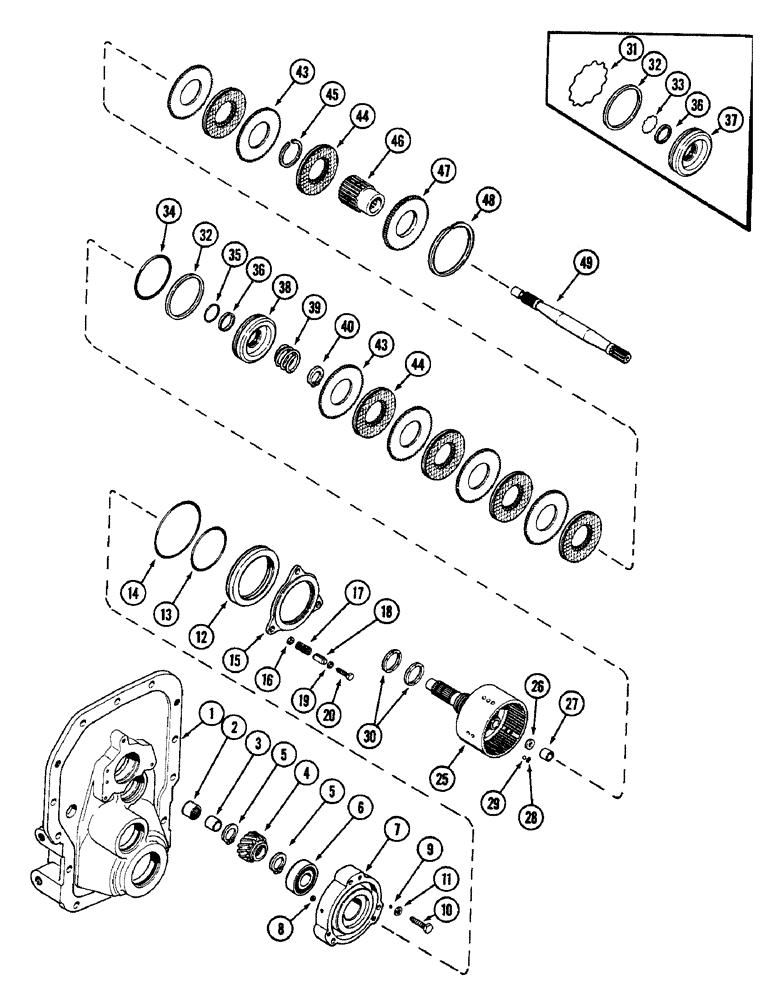 Схема запчастей Case IH 2090 - (6-314) - PTO CLUTCH AND BRAKE (06) - POWER TRAIN