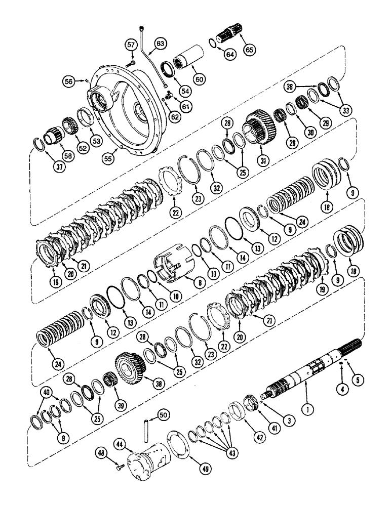 Схема запчастей Case IH 8950 - (6-006) - TRANSMISSION SPEED, INPUT SHAFT WITH CREEPER (06) - POWER TRAIN