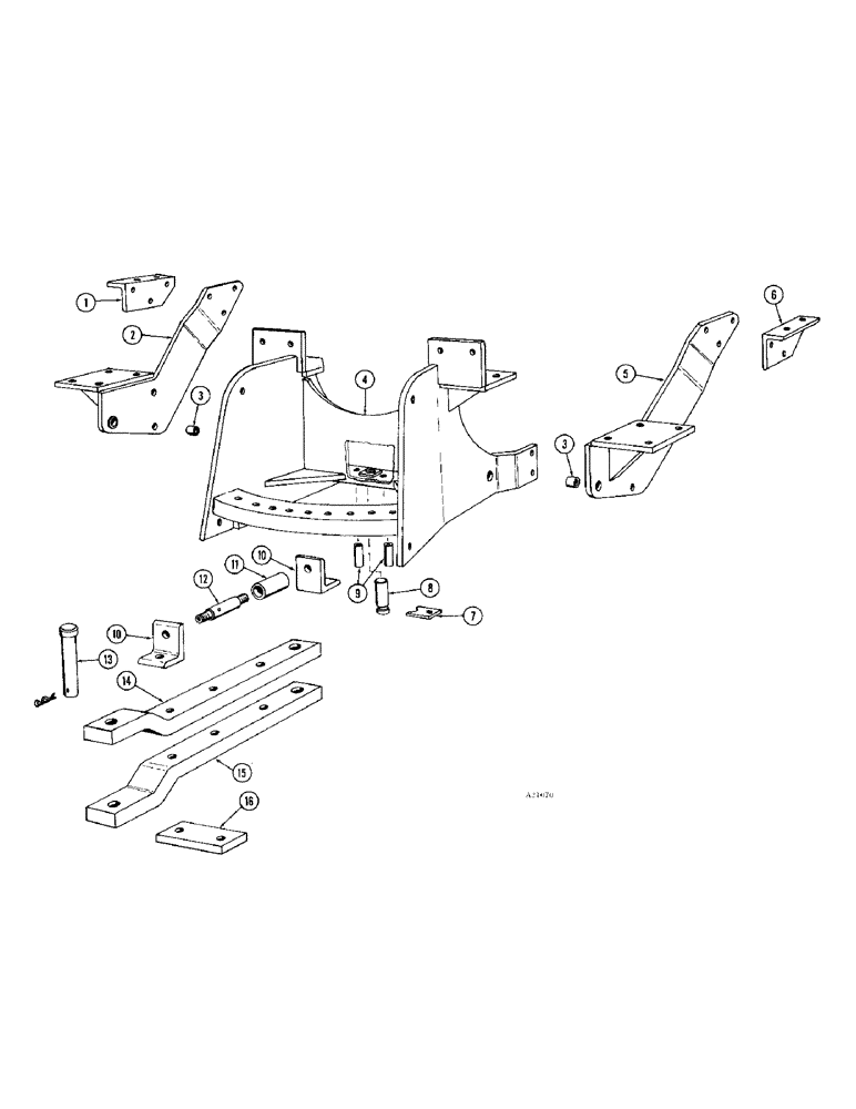 Схема запчастей Case IH 1470 - (174) - DRAWBAR ASSEMBLY (09) - CHASSIS