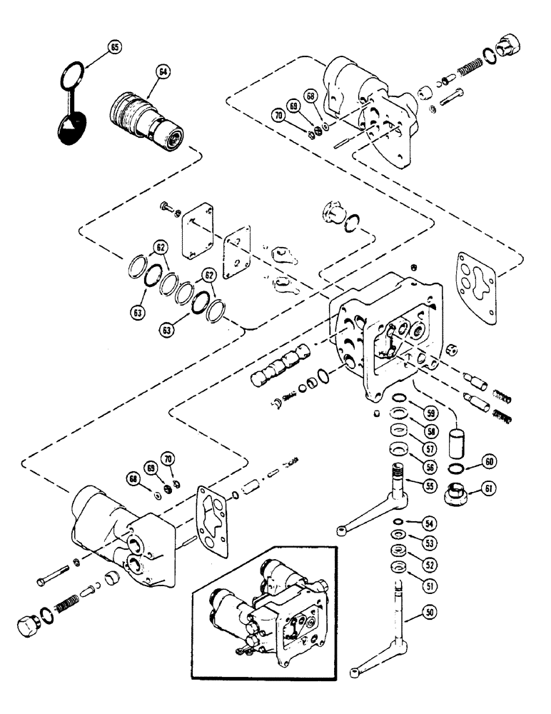 Схема запчастей Case IH 2670 - (372) - A77073 REMOTE HYDRAULIC VALVE, WITHOUT RELIEF VALVE, USED BEFORE TRACTOR SN 8763920 (CONT) (08) - HYDRAULICS