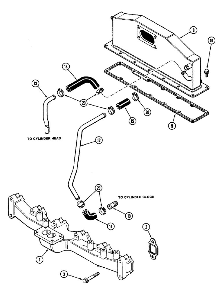 Схема запчастей Case IH 2096 - (2-018) - MANIFOLDS, 6TA-590 DIESEL ENGINE (02) - ENGINE