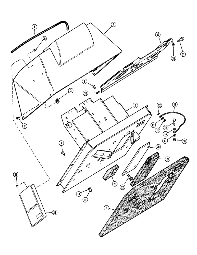 Схема запчастей Case IH 2870 - (334) - COCKPIT AND FIREWALL, USED PRIOR TO P.I.N. 8825418 (09) - CHASSIS/ATTACHMENTS