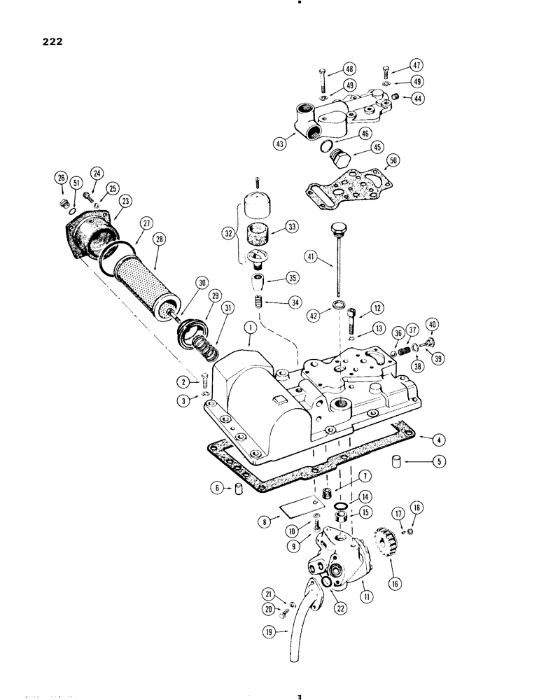 Схема запчастей Case IH 470 - (222) - HYDRAULIC PUMP ADAPTER (08) - HYDRAULICS