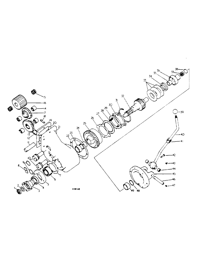 Схема запчастей Case IH 444 - (7-5) - TRANSFER GEAR BOX (06) - POWER TRAIN