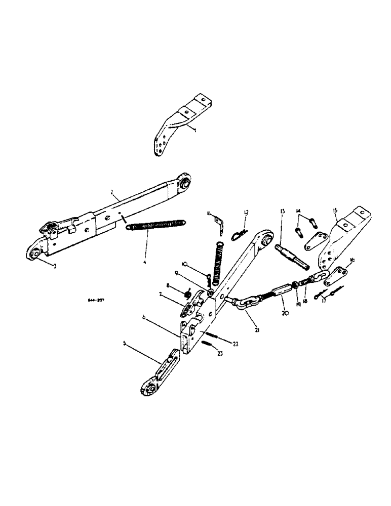 Схема запчастей Case IH 454 - (09-05) - THREE POINT HITCH, LOWER LINKS, WITH OUTSIDE CHECK CHAINS, AUSTRALIAN MARKET (12) - FRAME