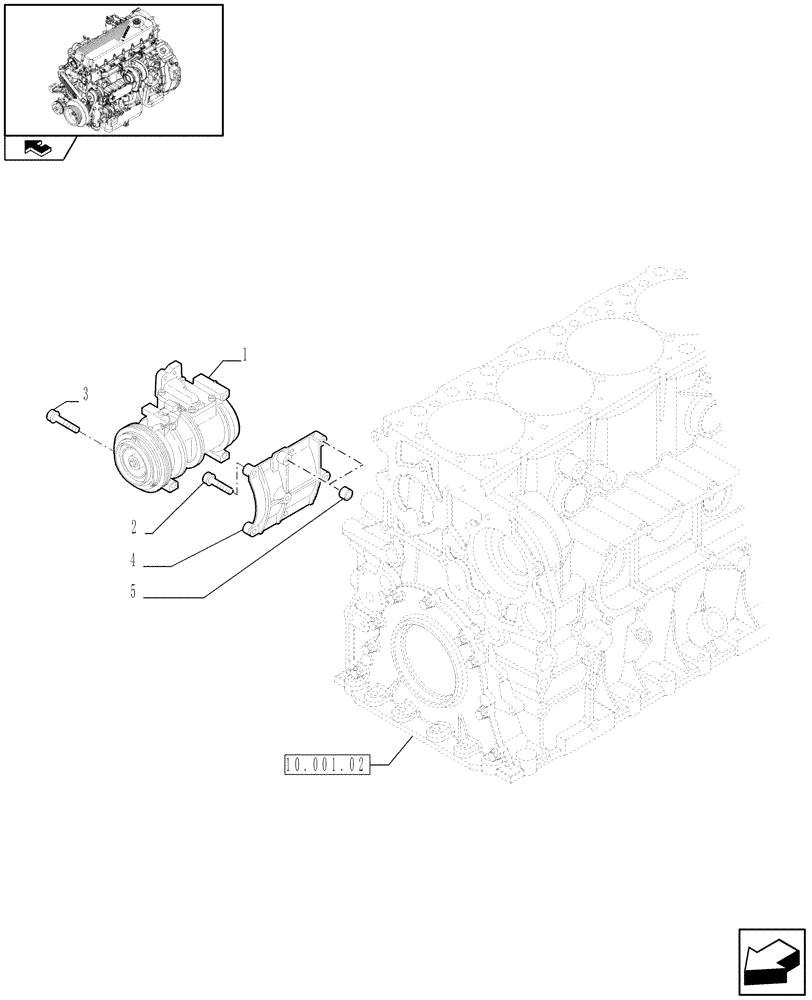 Схема запчастей Case IH F2CE9684U E151 - (50.200.01) - COMPRESSOR, AIRCOND. (504166236) (10) - OPERATORS PLATFORM/CAB