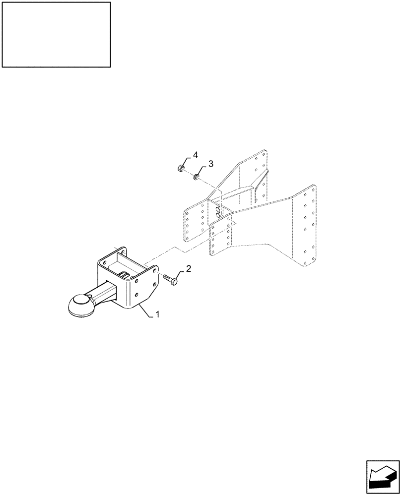 Схема запчастей Case IH LBX332R - (18.87355673[01]) - DIA : TRACTOR DRAWBAR FIXED BALL HITCH KIT (18) - ACCESSORIES