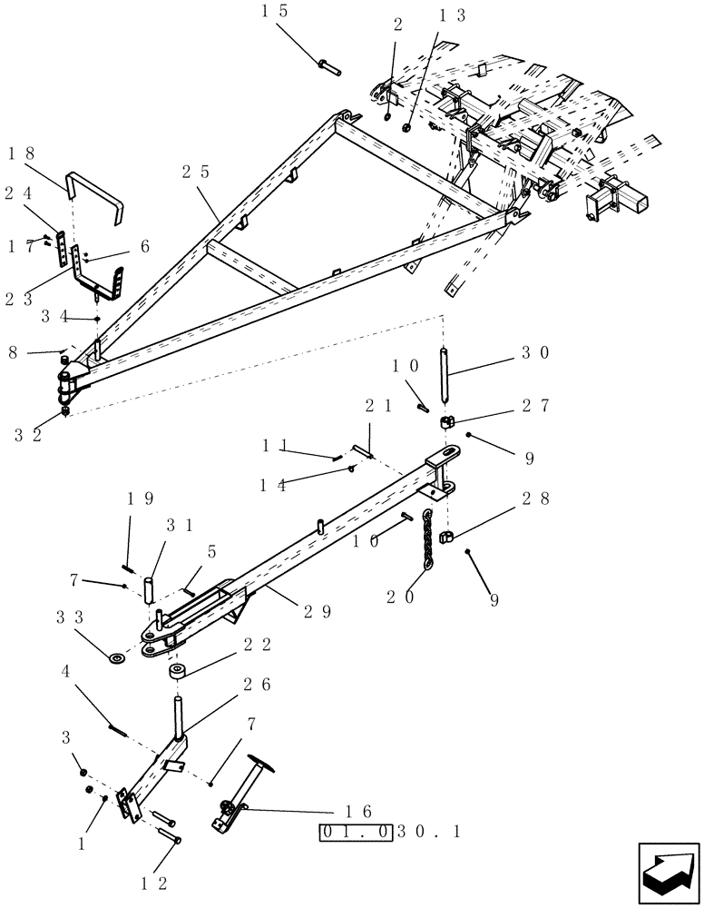 Схема запчастей Case IH ATX700 - (04.020.1) - HITCH, REAR AIR CART BSN Y8S003250 Options