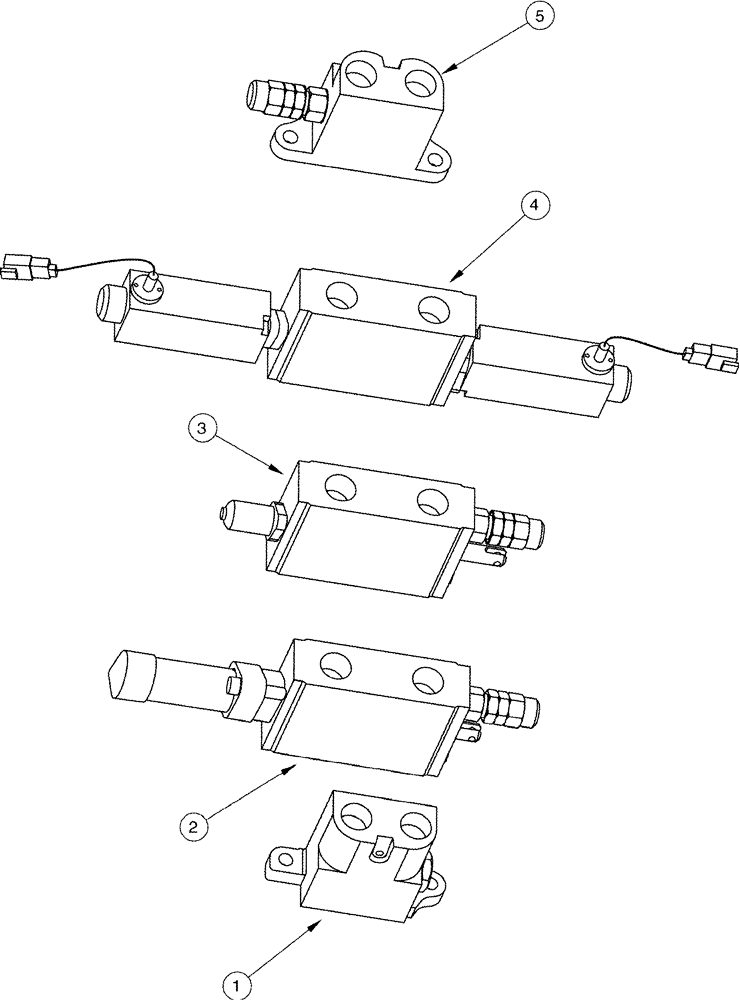 Схема запчастей Case IH LX162 - (08-34) - CONTROL VALVE - EXTERNAL VALVE - 3 FUNCTION MX100-MX170 WITHOUT SELF LEVELING (08) - HYDRAULICS