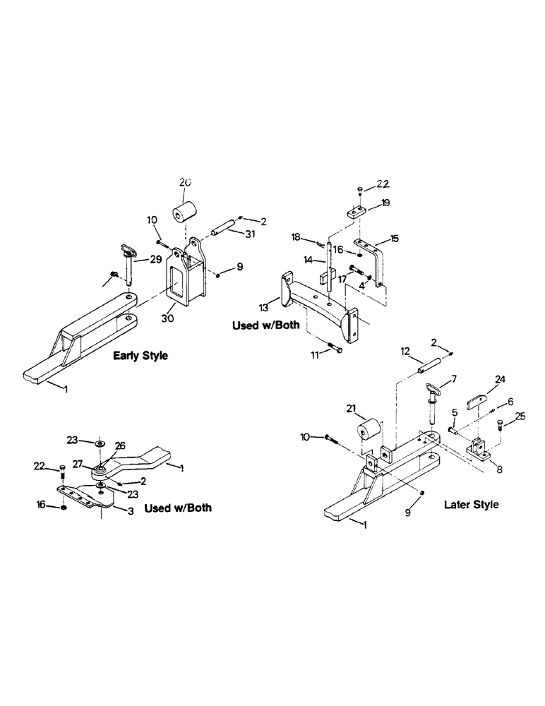 Схема запчастей Case IH ST251 - (06-06) - DRAWBARS AND MOUNTING (12) - FRAME