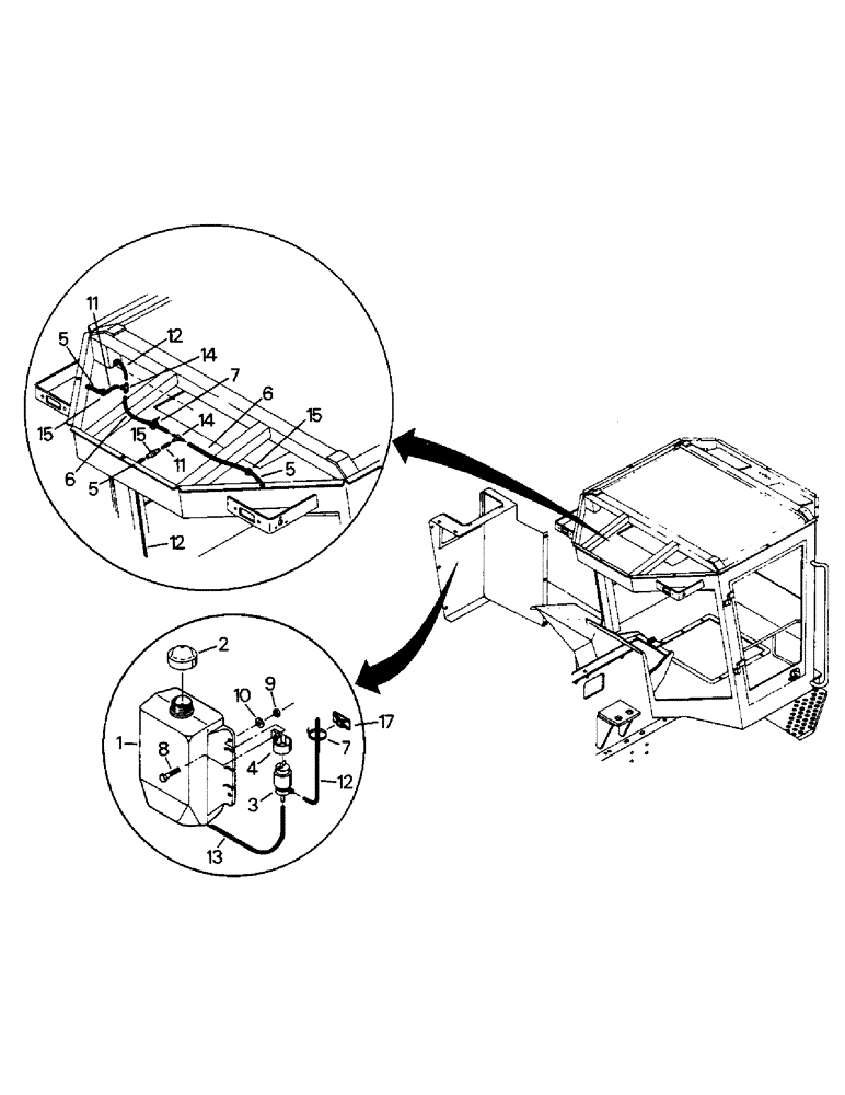 Схема запчастей Case IH 9110 - (10-40) - WINDOW WASHER, PRIOR TO SERIAL NUMBER 17900707 Options & Miscellaneous