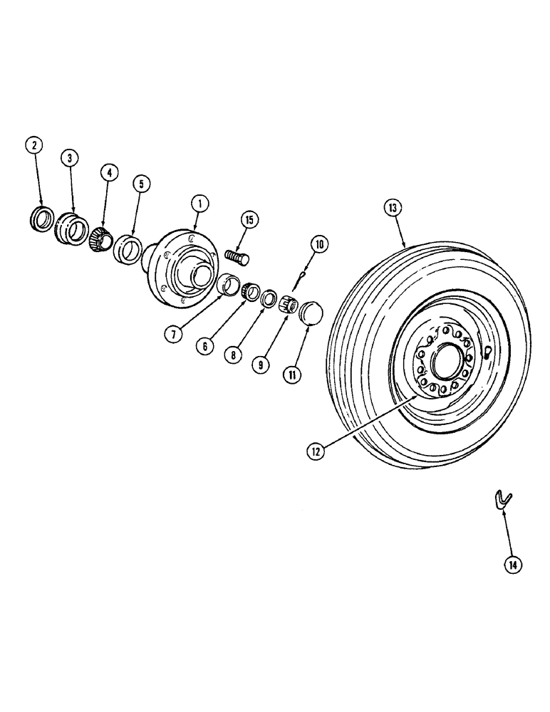 Схема запчастей Case IH 4500 - (9-042) - MAIN FRAME WHEEL AND HUB, TRAIL BEHIND MODELS (09) - CHASSIS/ATTACHMENTS