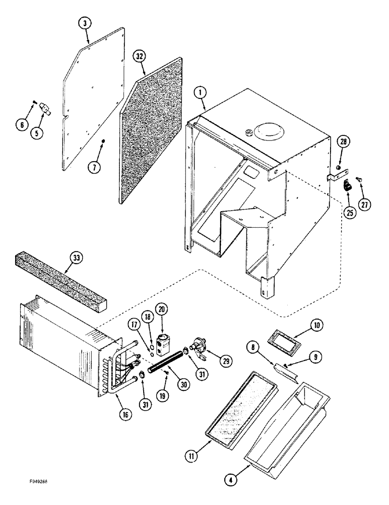 Схема запчастей Case IH 9310 - (9-086) - AIR CONDITIONER AND HEATER MODULE ASSEMBLY, EXTERNAL COMPONENTS (09) - CHASSIS/ATTACHMENTS