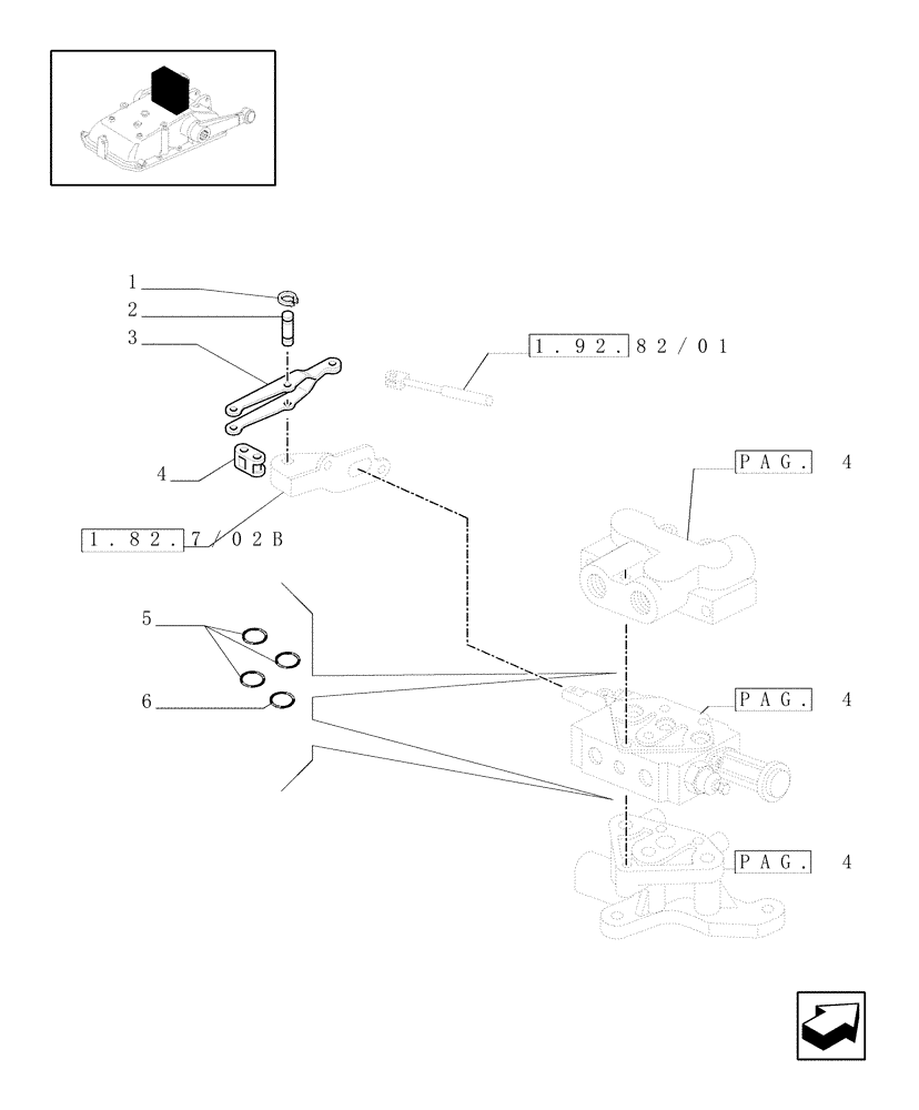 Схема запчастей Case IH JX1085C - (1.82.7/02[04]) - (VAR.025) 1 REAR REMOTE VALVE FOR MID-MOUNT AND MDC - RINGS - D5484 (07) - HYDRAULIC SYSTEM