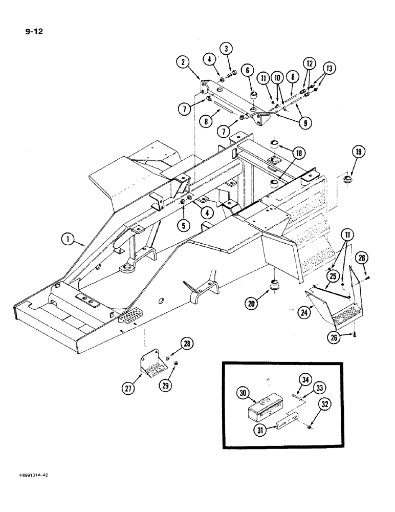 Схема запчастей Case IH 9270 - (9-12) - FRONT FRAME (09) - CHASSIS/ATTACHMENTS