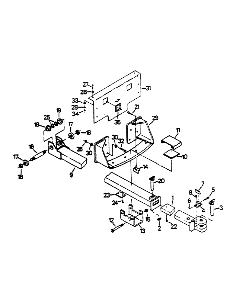 Схема запчастей Case IH 9180 - (06-07) - DRAWBAR AND MOUNTING (12) - FRAME