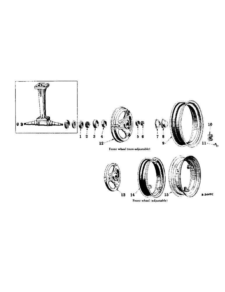 Схема запчастей Case IH 200 - (188) - CHASSIS, DUAL FRONT WHEELS, FARMALL 200 AND 230 TRACTORS (12) - CHASSIS