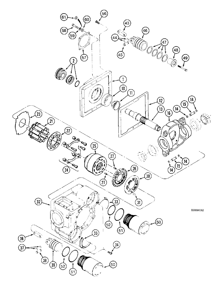 Схема запчастей Case IH 2188 - (6-40) - HYDROSTATIC MOTOR ASSEMBLY, TWO SPEED, CORN, GRAIN OR RICE, PRIOR TO COMBINE S/N JJC0193725 (03) - POWER TRAIN