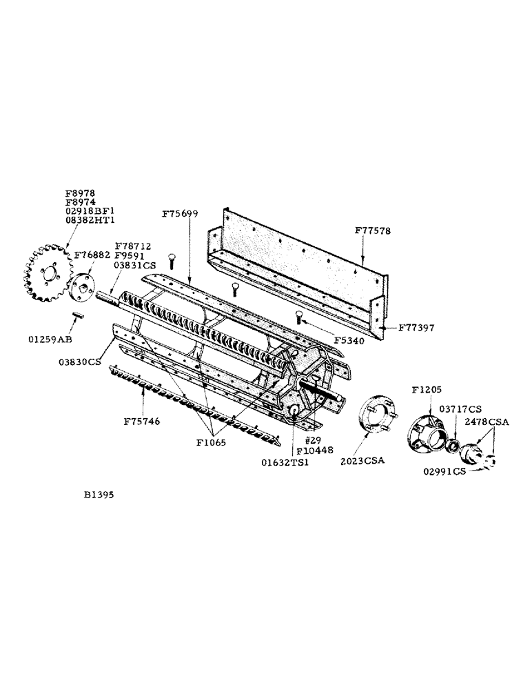 Схема запчастей Case IH 800 - (064) - RUB BAR CYLINDER (66) - THRESHING