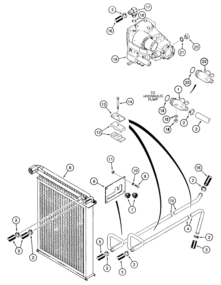 Схема запчастей Case IH 2555 - (06-01) - OIL COOLER SYSTEM (03) - POWER TRAIN