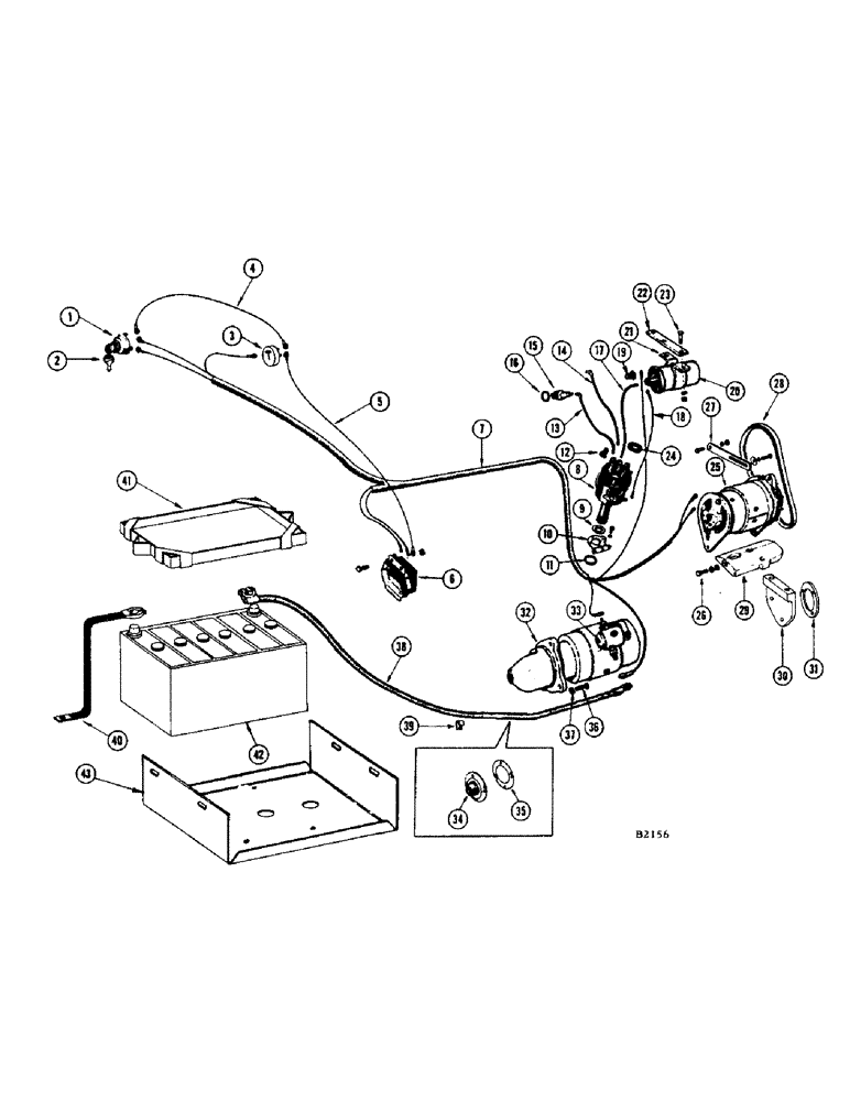 Схема запчастей Case IH 1150 - (106) - ELECTRICAL SYSTEM, GASOLINE ENGINE (55) - ELECTRICAL SYSTEMS