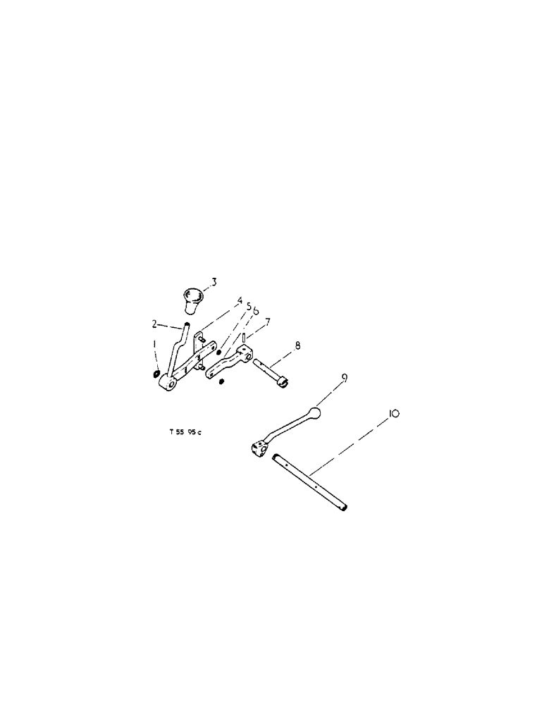 Схема запчастей Case IH 434 - (6-057) - GEAR SHIFTER MECHANISM, UP TO 434/10369 DIESEL, 434/1361 PETROL - ATTACHMENTS (06) - POWER TRAIN