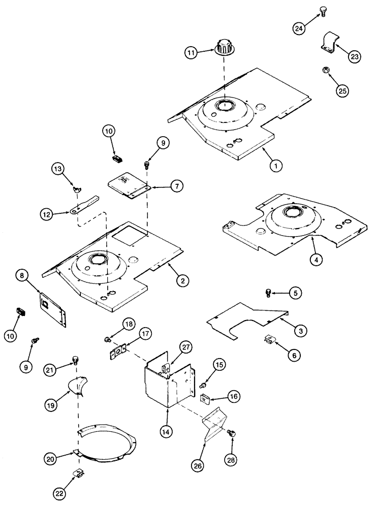 Схема запчастей Case IH 2555 - (09A-39) - COVERS -JJC0157149 (13) - PICKING SYSTEM