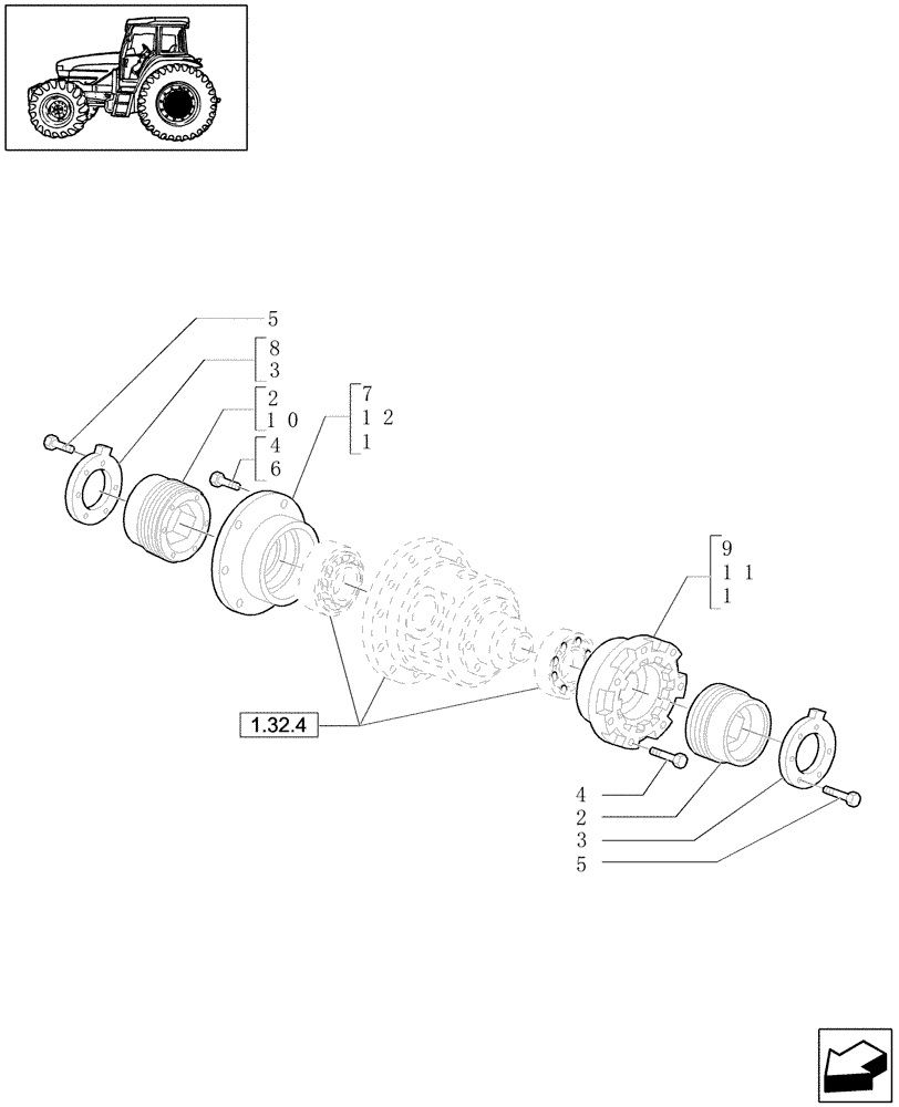 Схема запчастей Case IH JX1090U - (1.32.0) - CASINGS, COVERS AND SUPPORTS (03) - TRANSMISSION