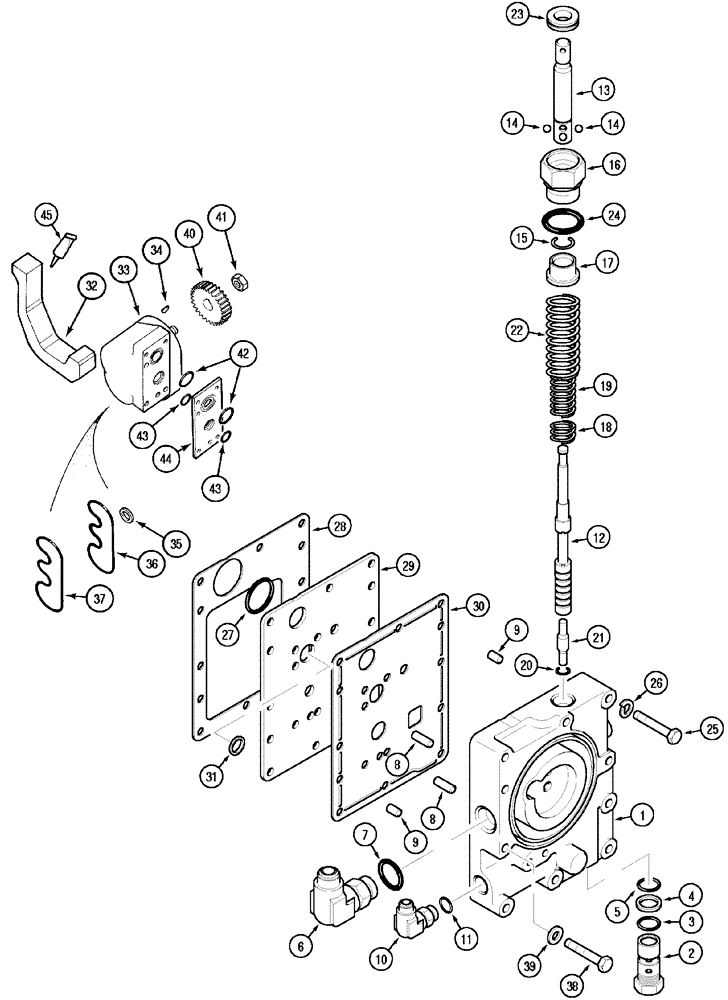 Схема запчастей Case IH CX100 - (08-06) - CONTROL VALVE (08) - HYDRAULICS