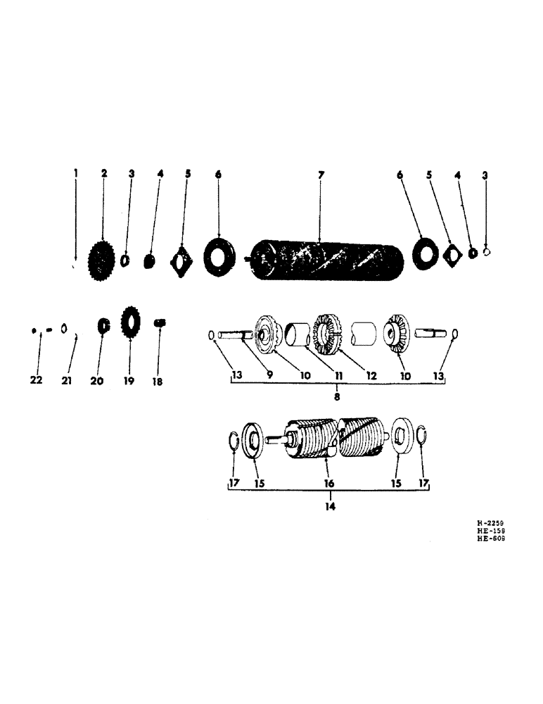 Схема запчастей Case IH 201 - (F-006) - HAY CONDITIONER, LOWER HAY CONDITIONER RUBBER ROLL ASSEMBLY (58) - ATTACHMENTS/HEADERS