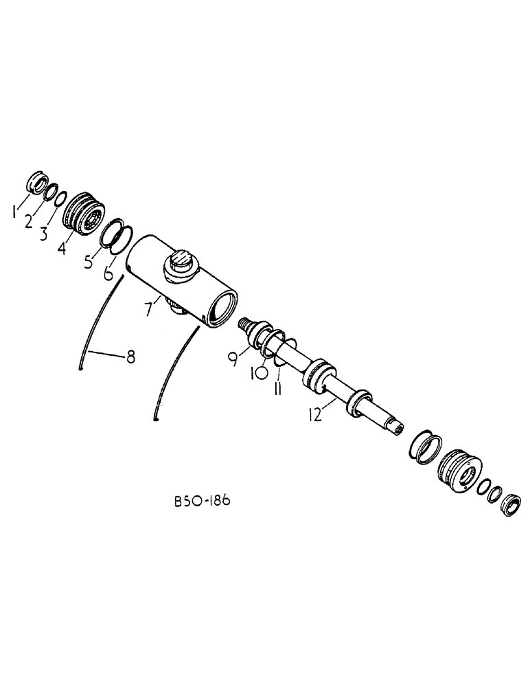 Схема запчастей Case IH 685 - (10-067) - STEERING CYLINDER, 4-WHEEL DRIVE (07) - HYDRAULICS