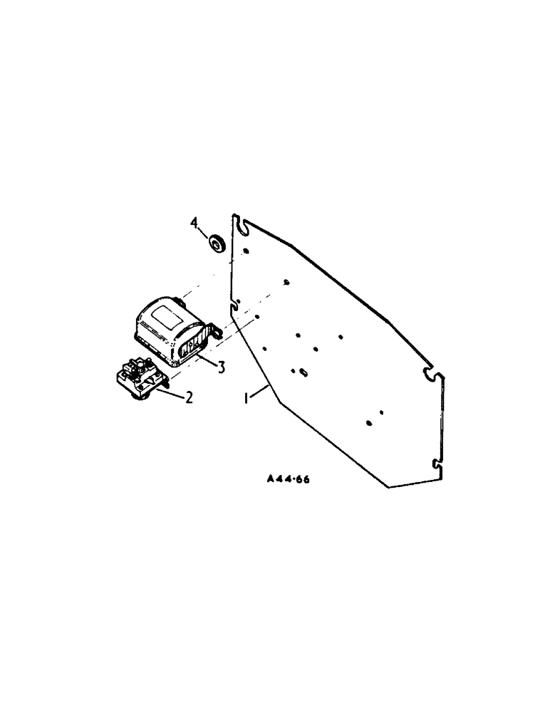 Схема запчастей Case IH 354 - (3-17) - ELECTRICAL, REGULATOR AND HEAT SHIELD, PETROL (06) - ELECTRICAL SYSTEMS