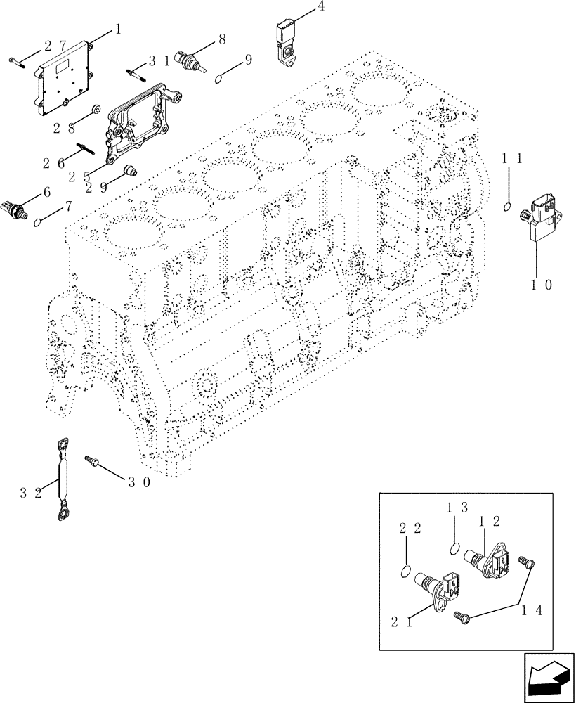 Схема запчастей Case IH 2588 - (55.440.01) - MODULE, ENGINE CONTROL (55) - ELECTRICAL SYSTEMS