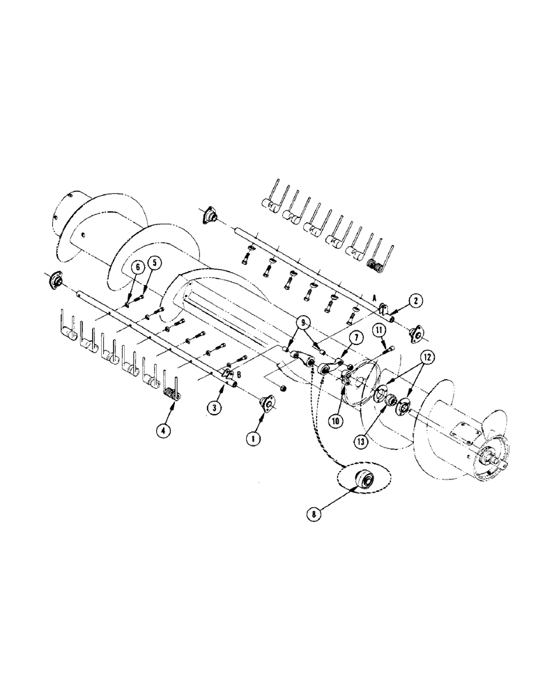 Схема запчастей Case IH 575 - (10[A]) - AUGER TINES 