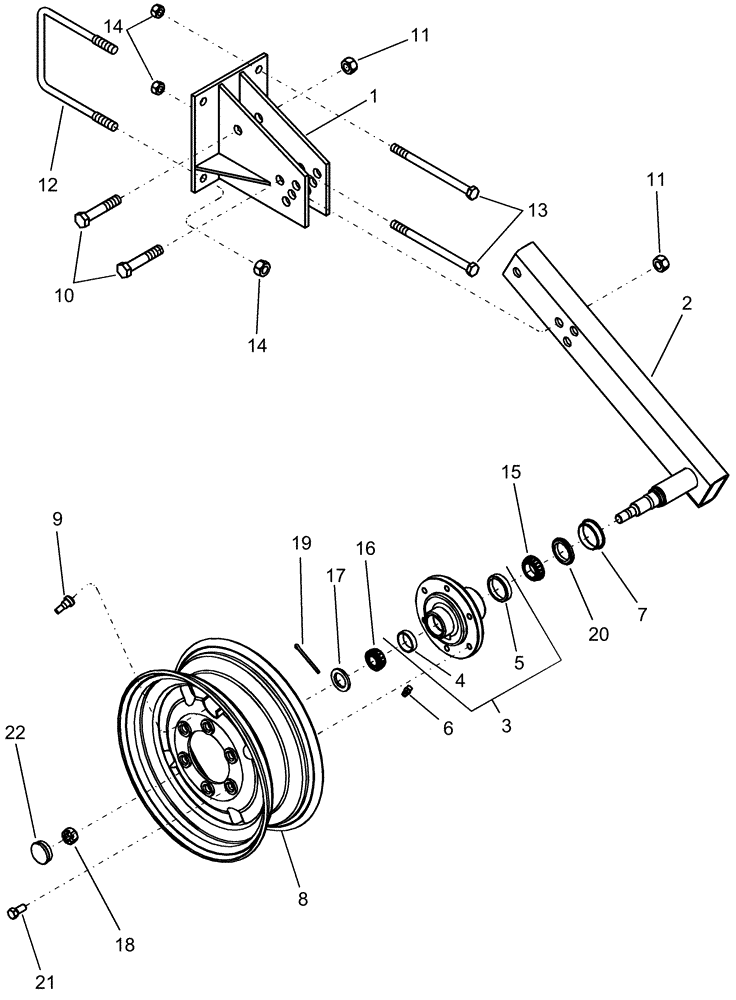 Схема запчастей Case IH 1240 - (44.520.02) - CARRYING WHEELS - WING, 12 ROW, 12/23 ROW, 16 ROW, 16/31 ROW & 24 ROW (44) - WHEELS