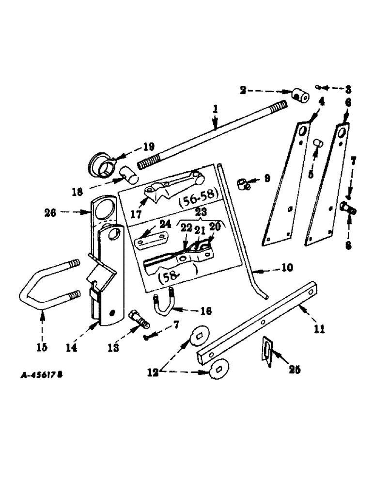 Схема запчастей Case IH 266 - (R-04) - SECOND GANG PARALLEL LINKAGE 