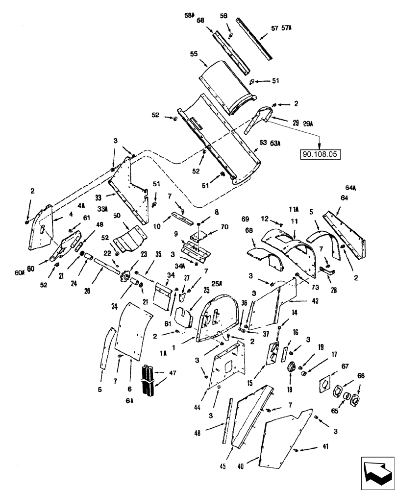 Схема запчастей Case IH 2588 - (80.101.29) - GRAIN ELEVATOR HEAD, INCLINED (80) - CROP STORAGE/UNLOADING