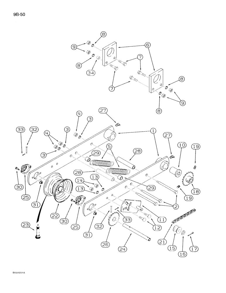 Схема запчастей Case IH 950 - (9B-50) - LIQUID FERTILIZER DRIVE TRACTION WHEEL, 8 ROW WIDE AND 12 ROW NARROW, VERTICAL FOLD (09) - CHASSIS/ATTACHMENTS