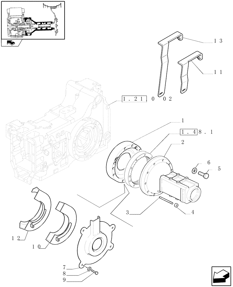 Схема запчастей Case IH PUMA 115 - (1.48.0) - SIDE REDUCTION UNIT (FINAL DRIVE) HOUSING AND COVERS (05) - REAR AXLE