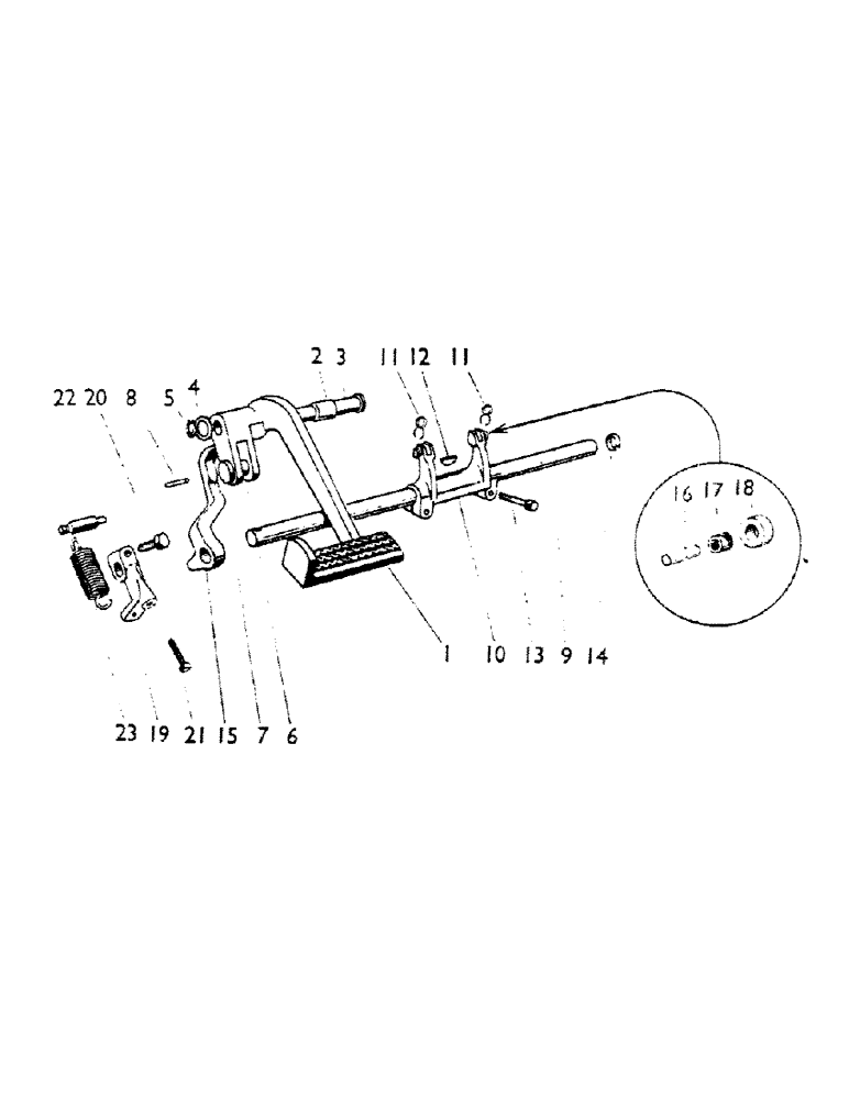 Схема запчастей Case IH 990A - (26) - CLUTCH, FOOT CONTROLS (03.1) - CLUTCH