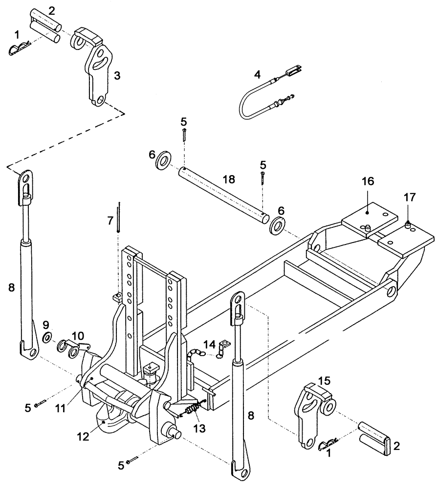 Схема запчастей Case IH C55 - (09C-17[01]) - HOOK, TOWING (09) - CHASSIS/ATTACHMENTS